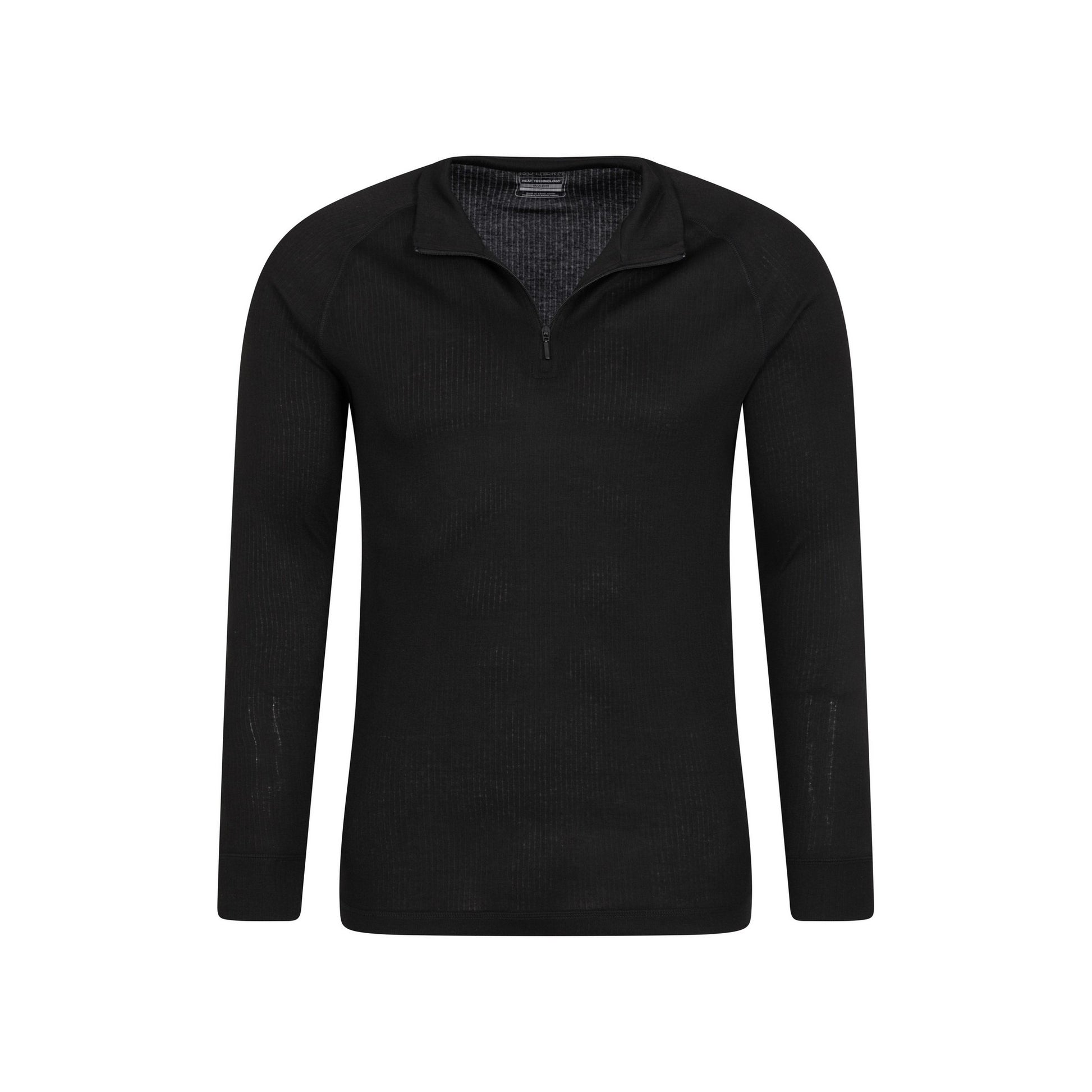 Black - Lifestyle - Mountain Warehouse Mens Talus Zip Neck Long-Sleeved Thermal Top