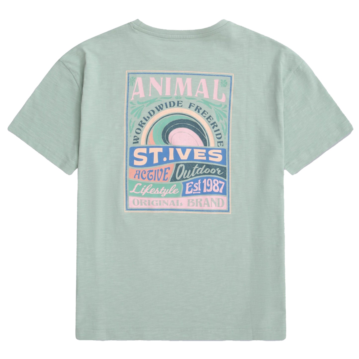 Green - Back - Animal Womens-Ladies Leena St Ives T-Shirt