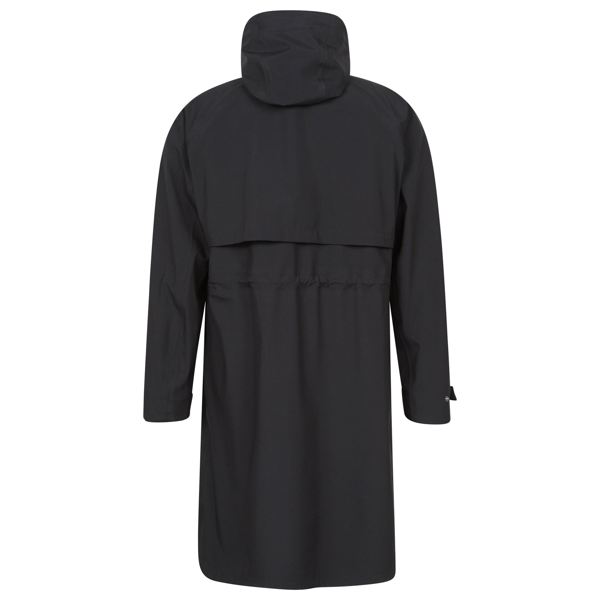 Black - Back - Animal Womens-Ladies Jade Waterproof Lightweight Long Raincoat