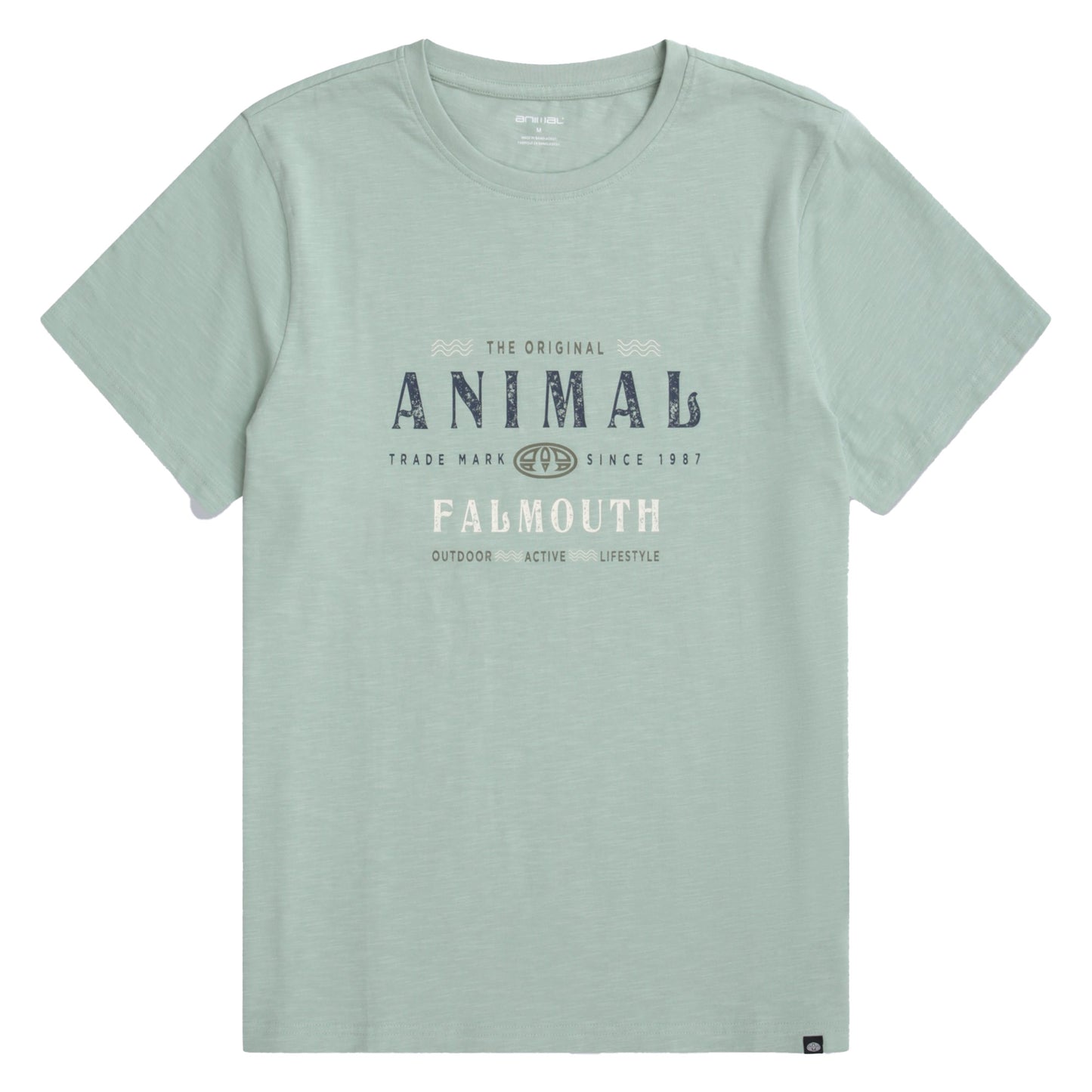 Green - Front - Animal Mens Jacob Falmouth T-Shirt