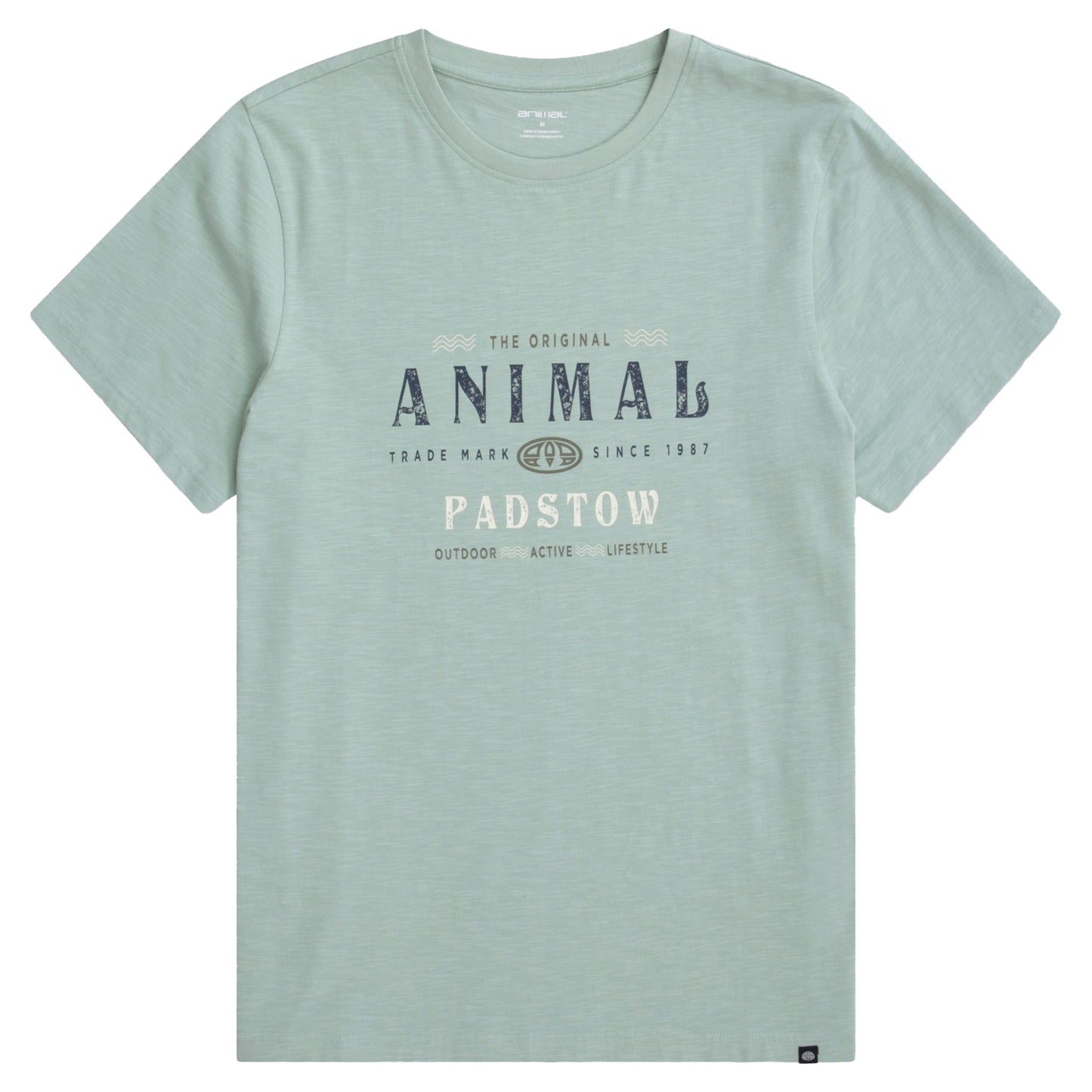 Green - Front - Animal Mens Jacob Padstow T-Shirt