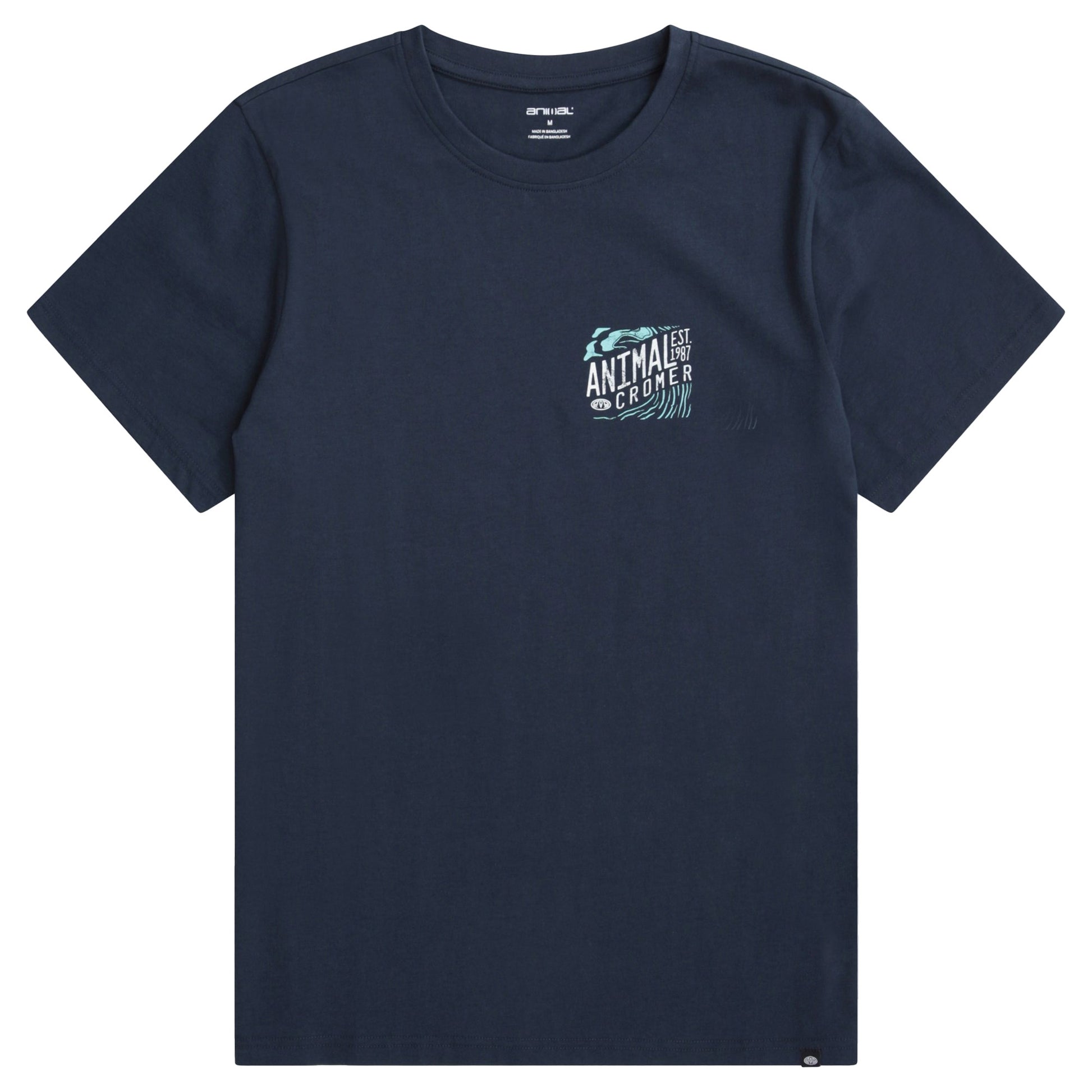 Navy - Front - Animal Mens Jacob Cromer Rising Sun T-Shirt