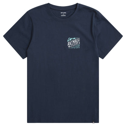 Navy - Front - Animal Mens Jacob Cromer Rising Sun T-Shirt