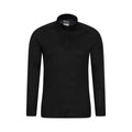 Black - Front - Mountain Warehouse Mens Talus Zip Neck Long-Sleeved Thermal Top