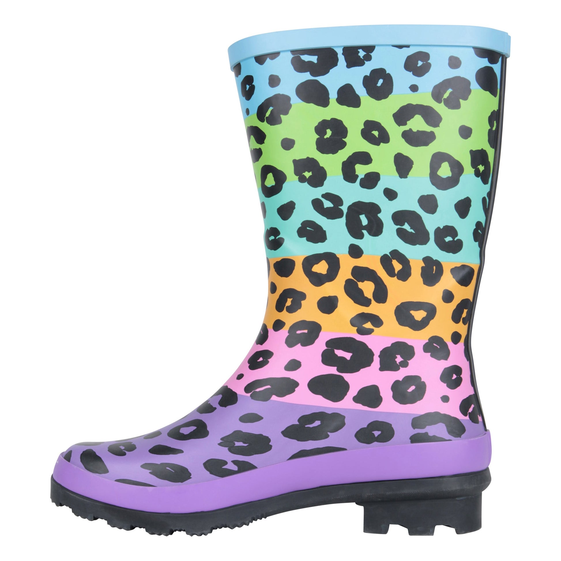 Bright Blue - Side - Mountain Warehouse Childrens-Kids Rubber Mid Calf Wellington Boots