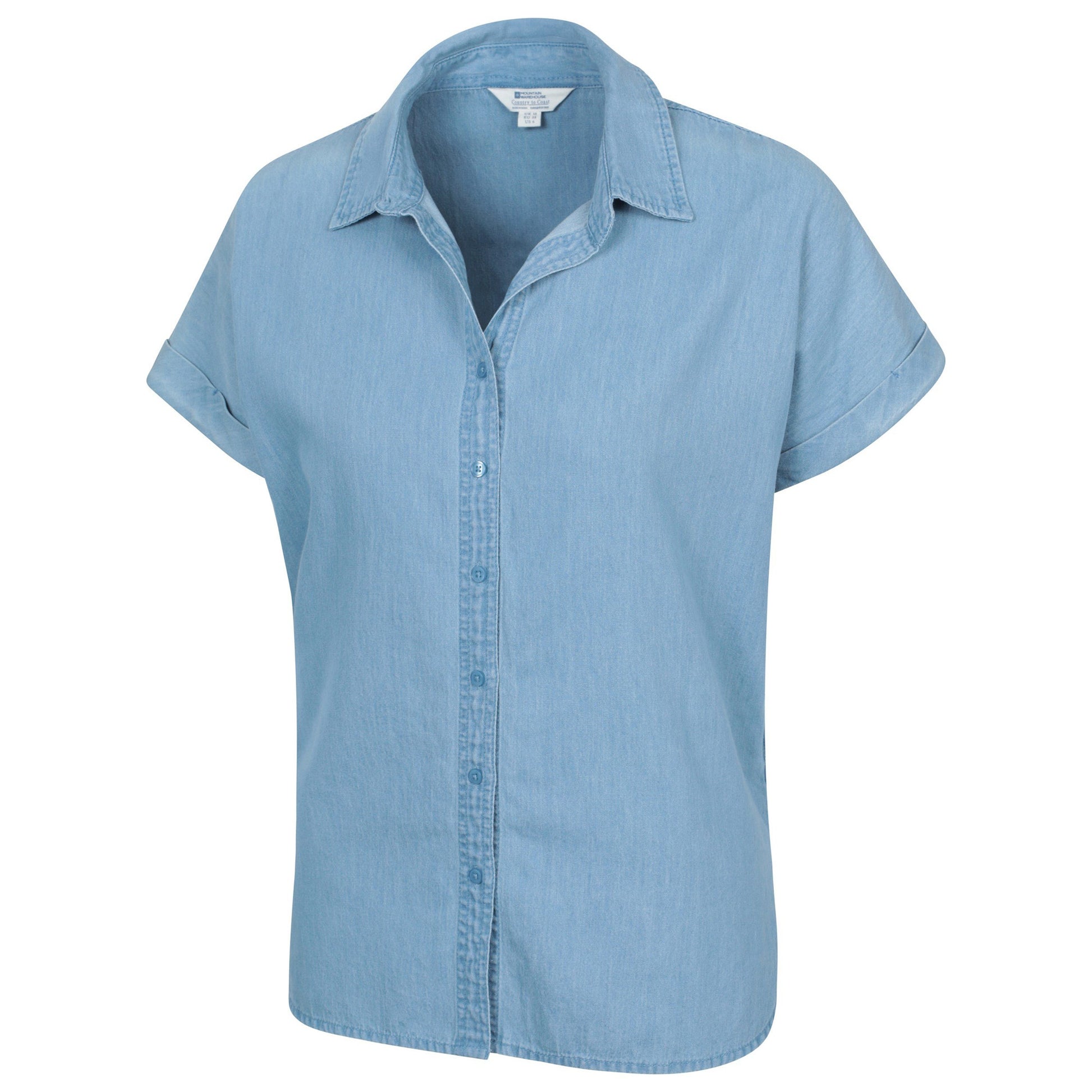 Blue - Side - Mountain Warehouse Womens-Ladies Palm Plain Shirt