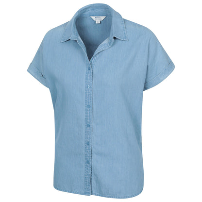 Blue - Side - Mountain Warehouse Womens-Ladies Palm Plain Shirt