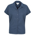 Navy - Front - Mountain Warehouse Womens-Ladies Palm Stripe Relaxed Fit Shirt