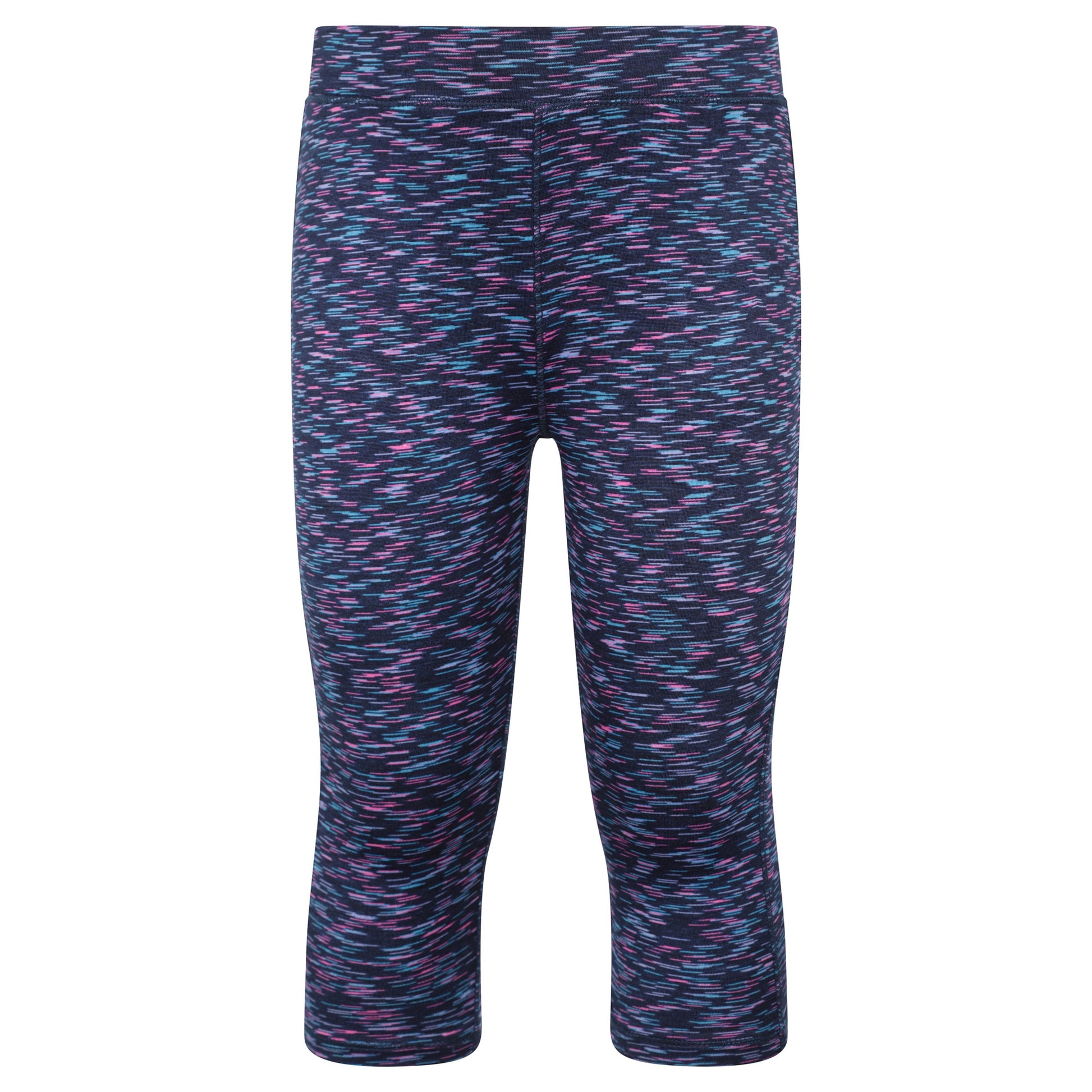 Indigo - Front - Mountain Warehouse Girls Kayleigh Space Dye 3-4 Leggings