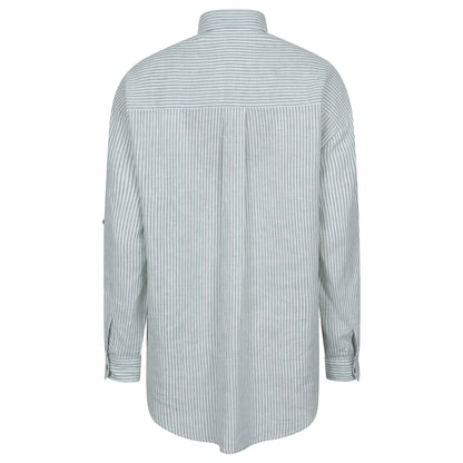 Light Khaki - Back - Mountain Warehouse Womens-Ladies Santiago Stripe Oversized Shirt