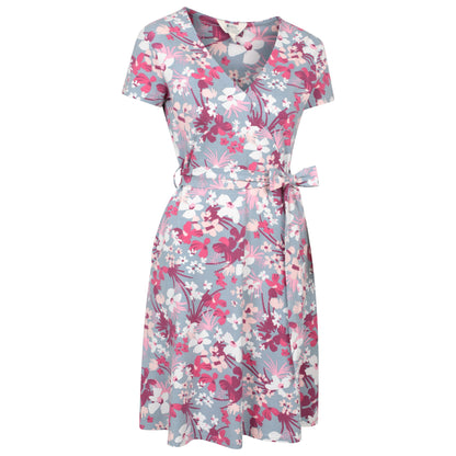 Pink - Side - Mountain Warehouse Womens-Ladies Santorini Cherry Blossom Jersey Wrap Dress