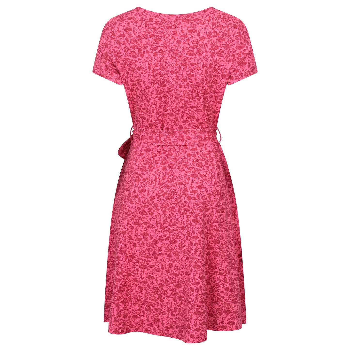 Red - Back - Mountain Warehouse Womens-Ladies Santorini Flower Jersey Wrap Dress