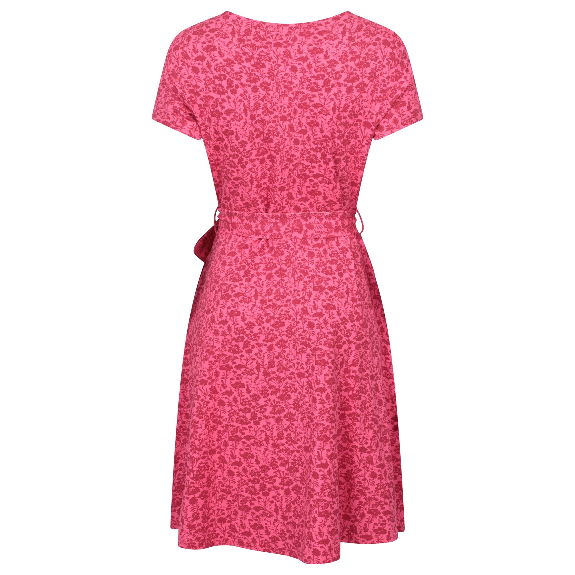 Red - Back - Mountain Warehouse Womens-Ladies Santorini Flower Jersey Wrap Dress