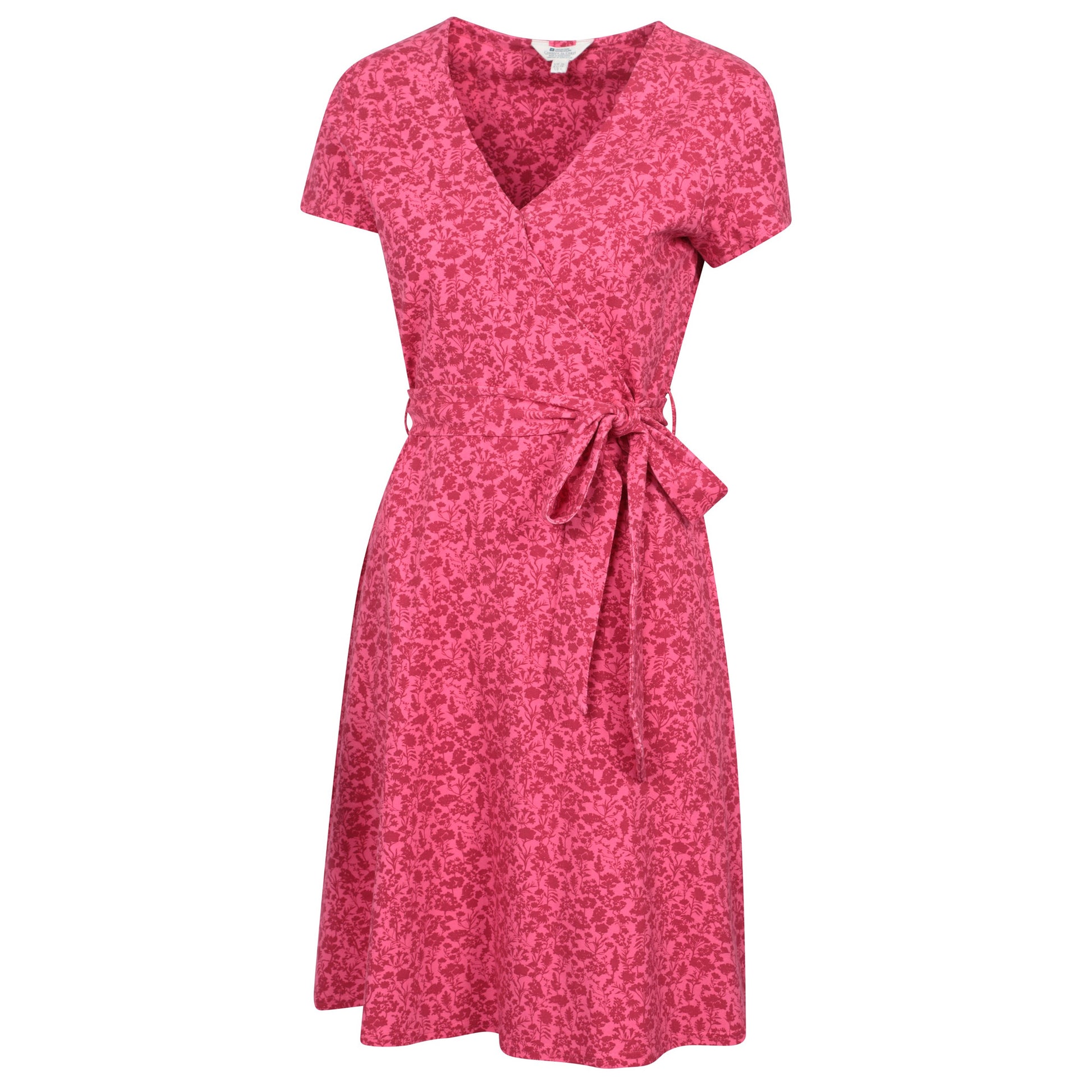 Red - Side - Mountain Warehouse Womens-Ladies Santorini Flower Jersey Wrap Dress