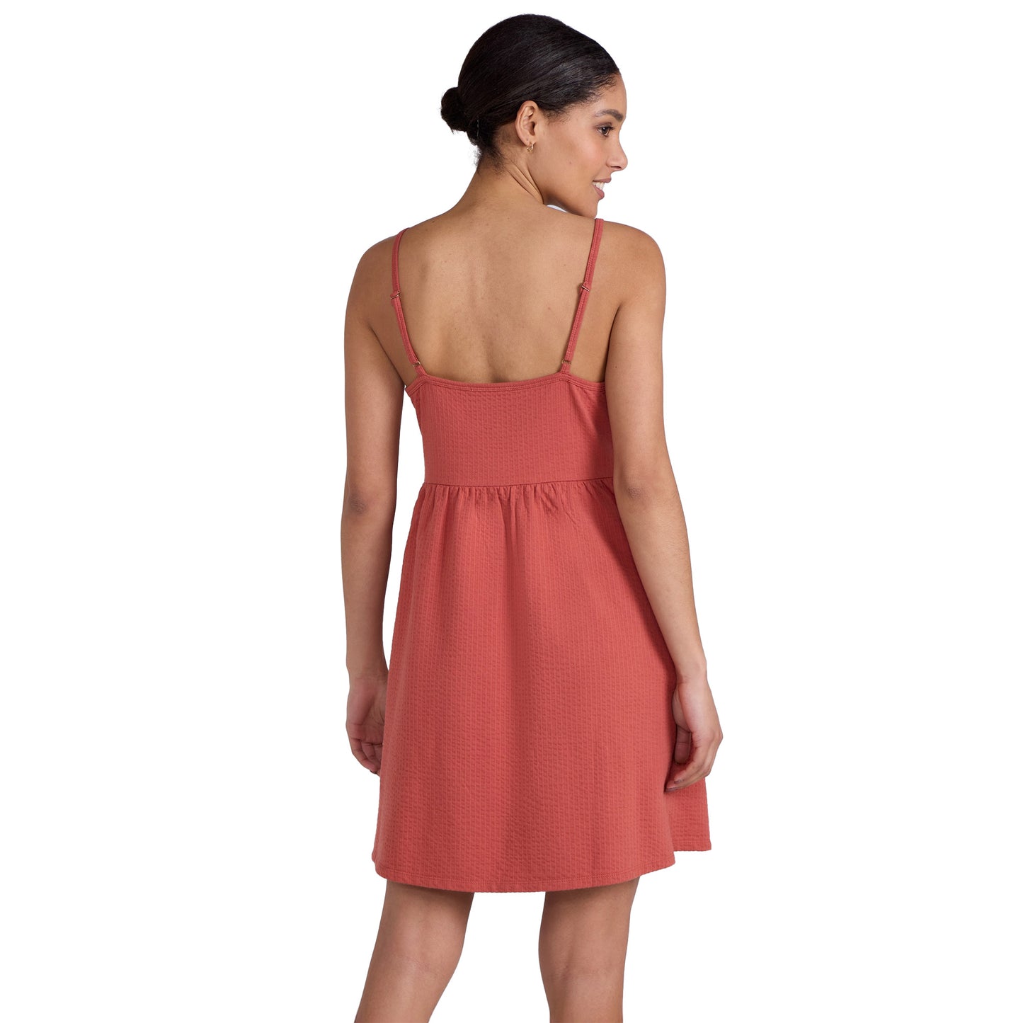 Rust - Back - Mountain Warehouse Womens-Ladies Sienna Seersucker Midi Dress