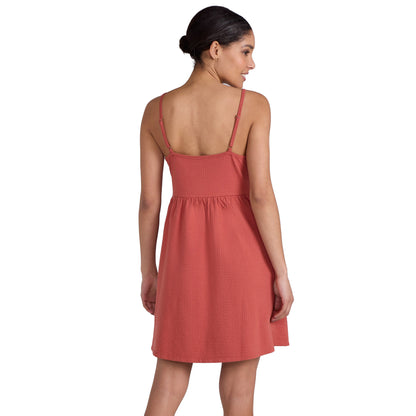 Rust - Back - Mountain Warehouse Womens-Ladies Sienna Seersucker Midi Dress