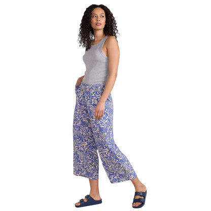 Light Blue - Lifestyle - Animal Womens-Ladies Tassia Floral Cropped Trousers