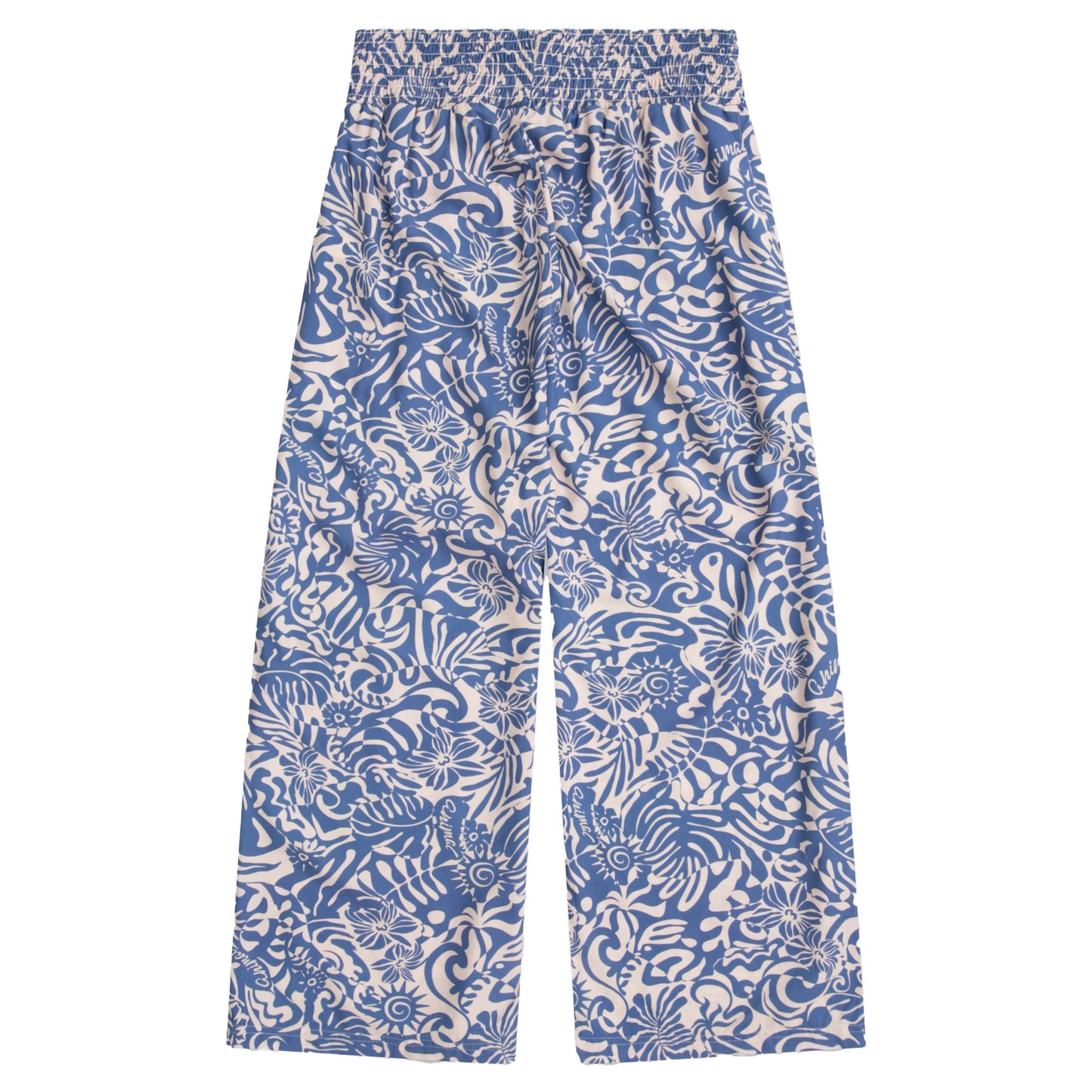 Light Blue - Front - Animal Womens-Ladies Tassia Floral Cropped Trousers