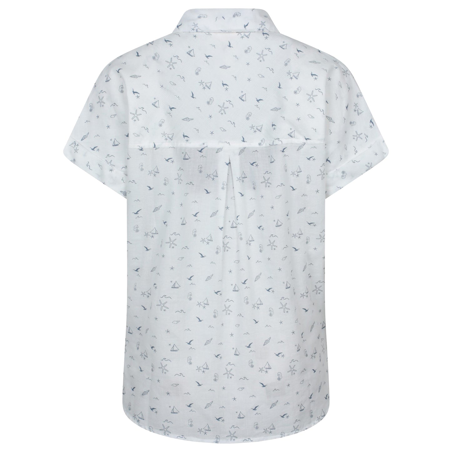 White - Back - Mountain Warehouse Womens-Ladies Palm Printed Relaxed Fit Shirt