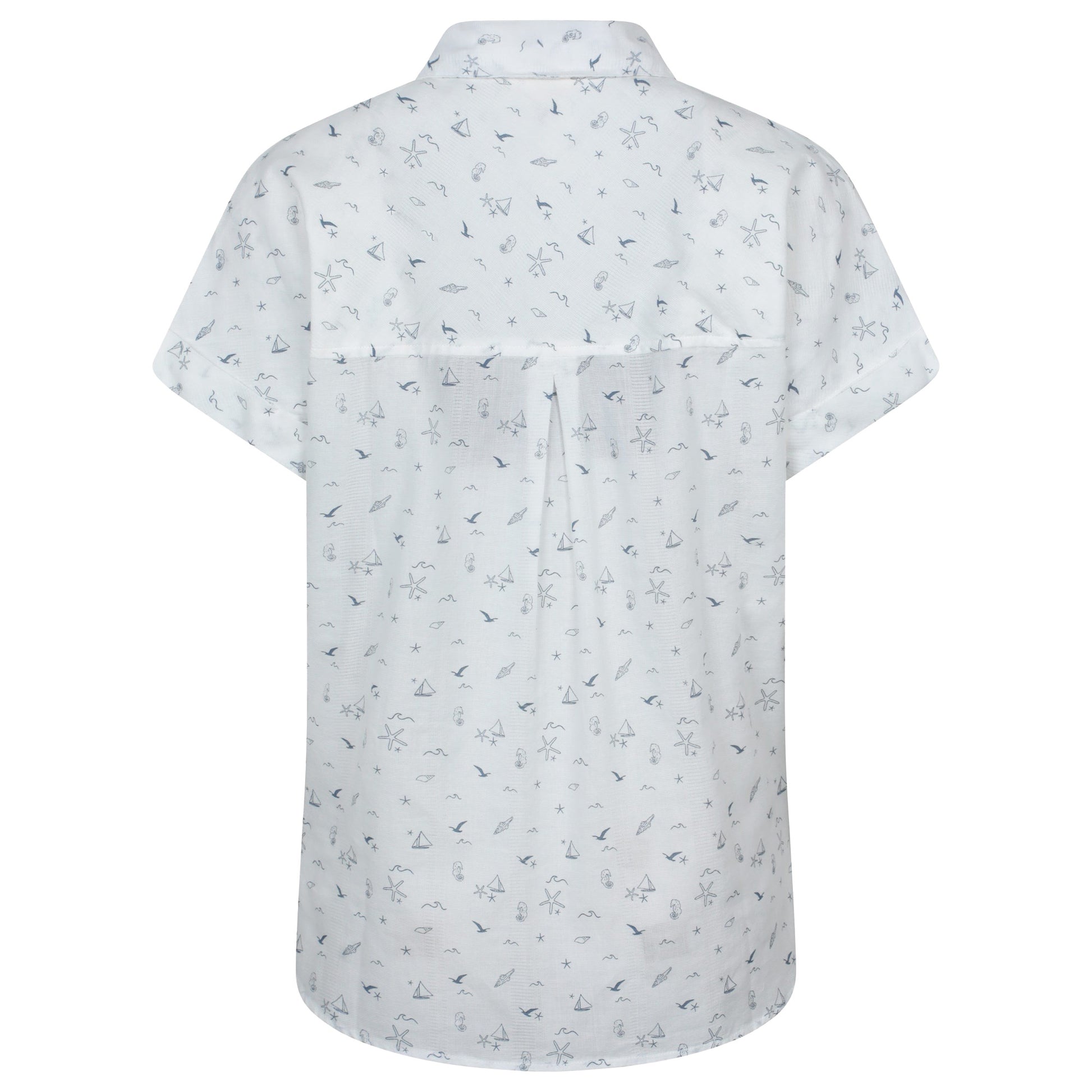 White - Back - Mountain Warehouse Womens-Ladies Palm Printed Relaxed Fit Shirt
