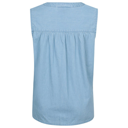 Light Blue - Back - Mountain Warehouse Womens-Ladies Tuscany Chambray Sleeveless Shirt