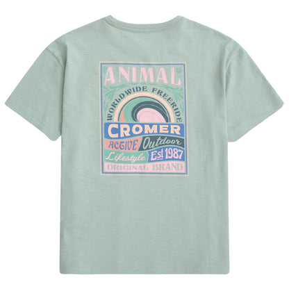 Green - Back - Animal Womens-Ladies Leena Cromer T-Shirt