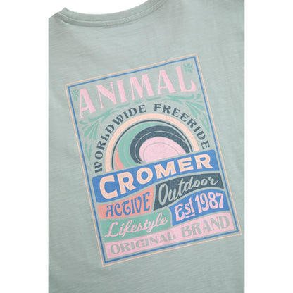 Green - Side - Animal Womens-Ladies Leena Cromer T-Shirt