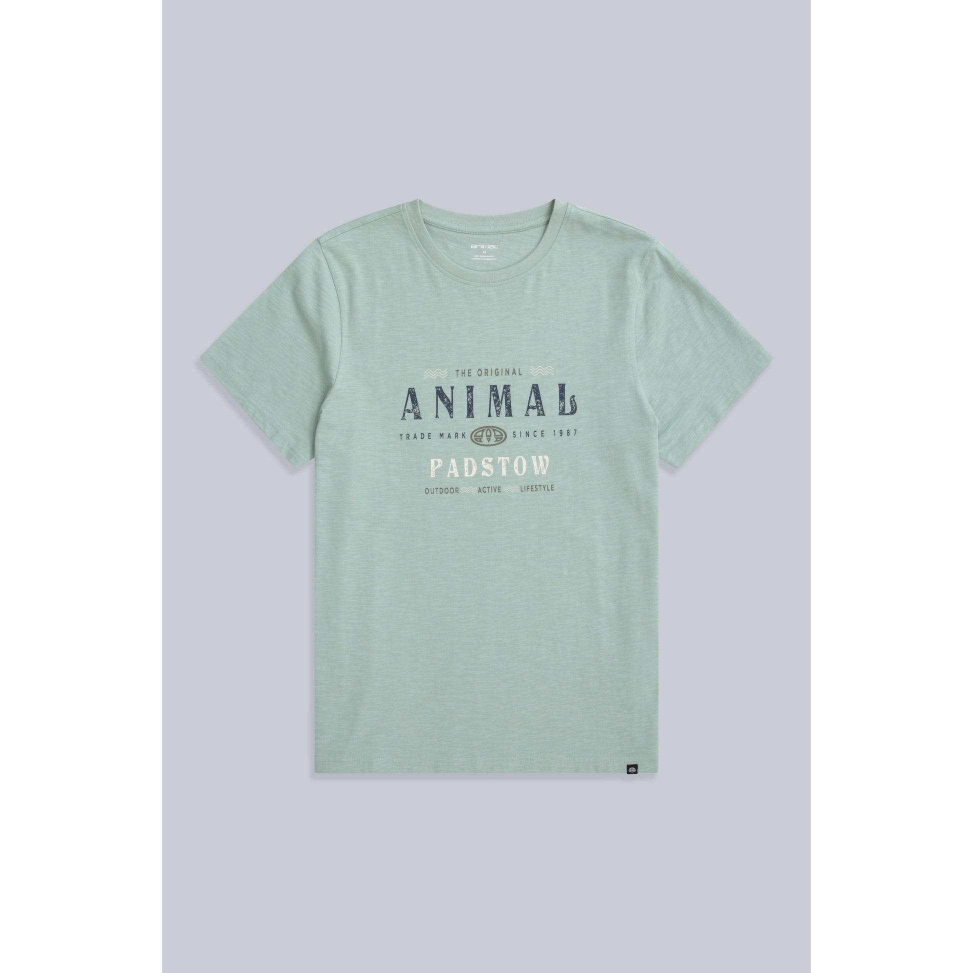 Green - Front - Animal Mens Jacob Padstow Rising Sun T-Shirt
