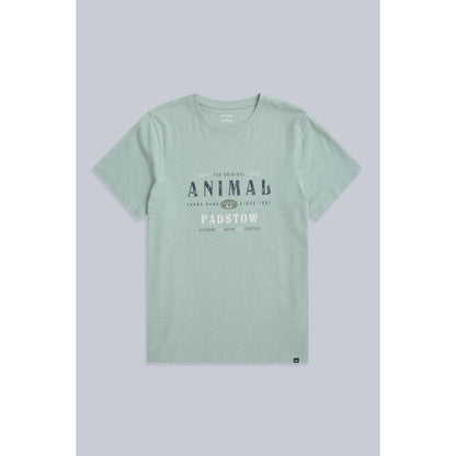 Green - Front - Animal Mens Jacob Padstow Rising Sun T-Shirt