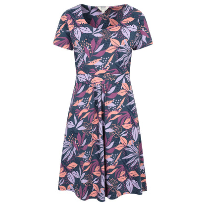 Purple - Front - Mountain Warehouse Womens-Ladies Orchid Leafy Floral Dress