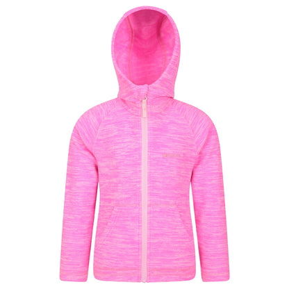Bright Pink - Front - Mountain Warehouse Childrens-Kids Snowdonia II Full Zip Hoodie