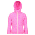 Bright Pink - Front - Mountain Warehouse Childrens-Kids Snowdonia II Full Zip Hoodie
