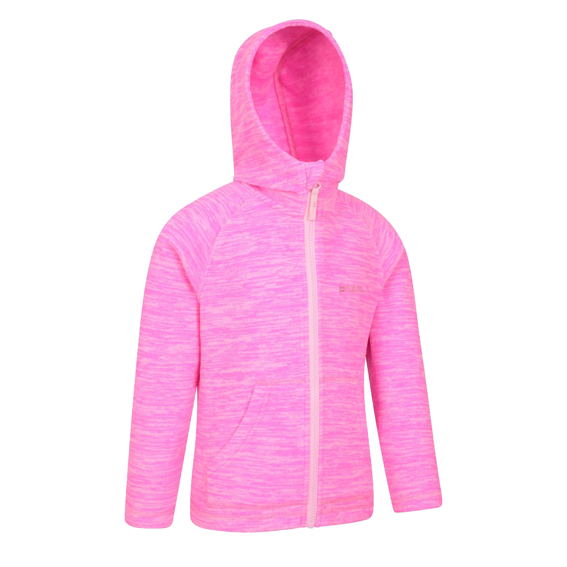 Bright Pink - Side - Mountain Warehouse Childrens-Kids Snowdonia II Full Zip Hoodie
