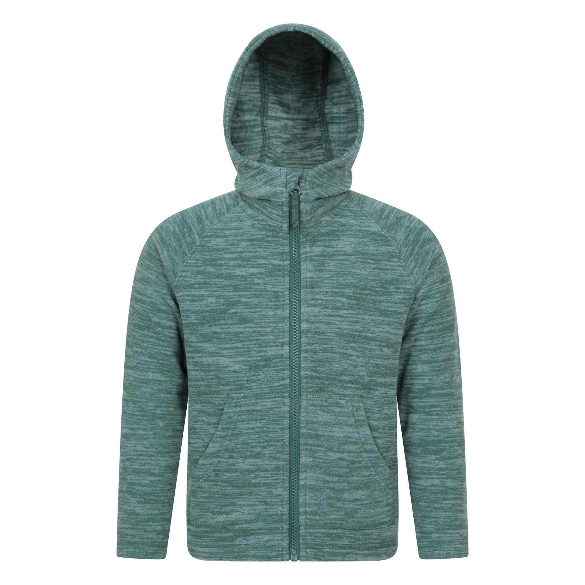 Dark Khaki - Front - Mountain Warehouse Childrens-Kids Snowdonia II Full Zip Hoodie