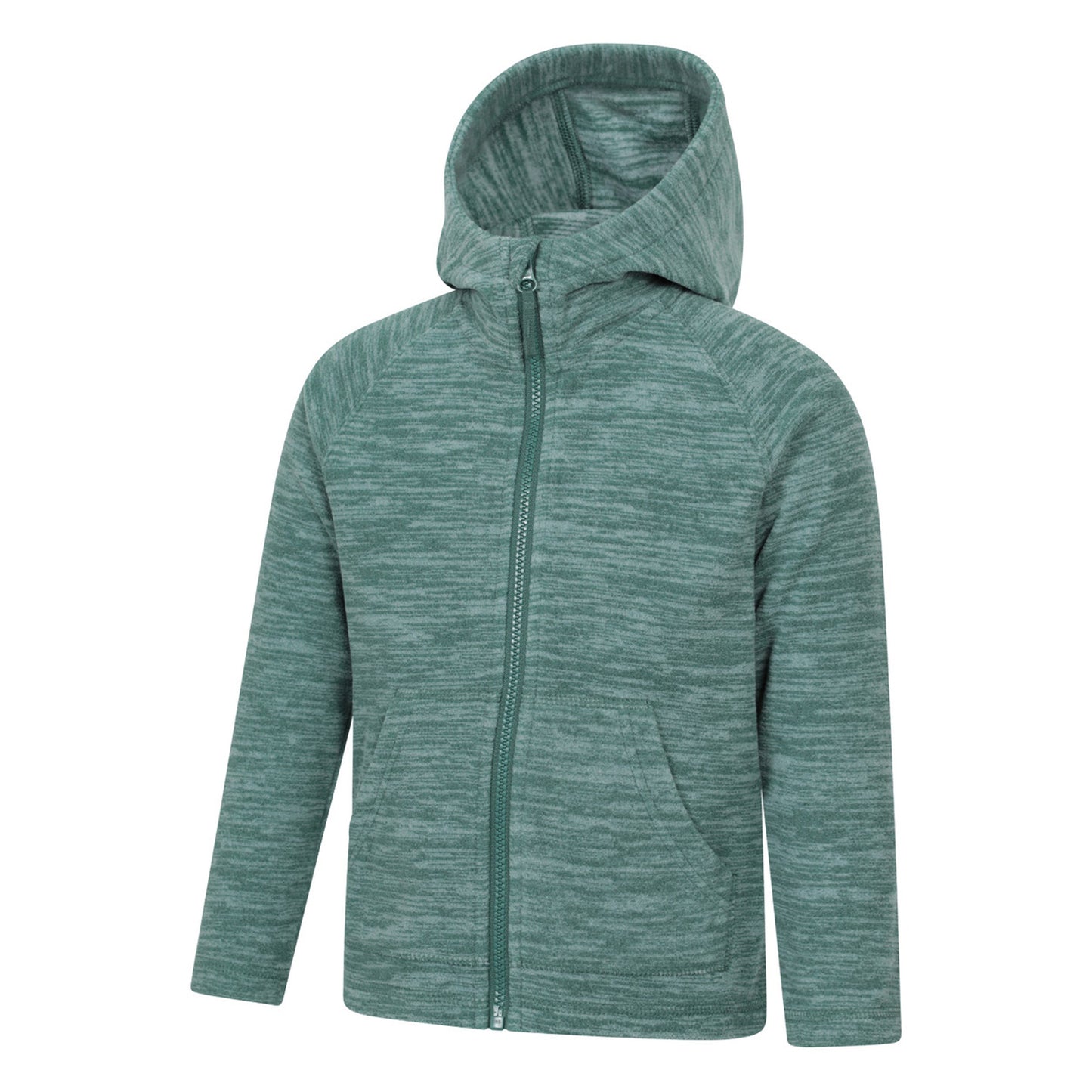 Dark Khaki - Side - Mountain Warehouse Childrens-Kids Snowdonia II Full Zip Hoodie