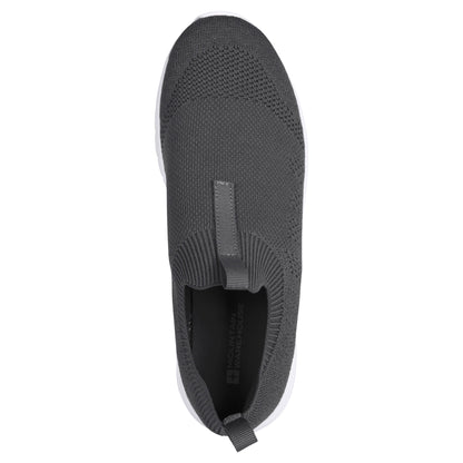 Charcoal - Pack Shot - Mountain Warehouse Childrens-Kids Orbit Slip-on Shoes