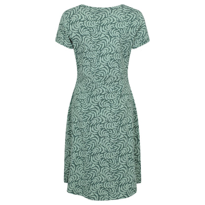 Khaki Green - Back - Mountain Warehouse Womens-Ladies Orchid Leaf UV Midi Dress