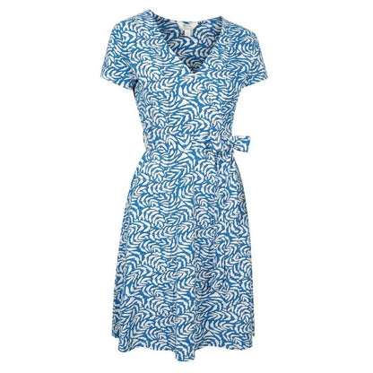 Bright Blue - Back - Mountain Warehouse Womens-Ladies Santorini UV Jersey Wrap Dress