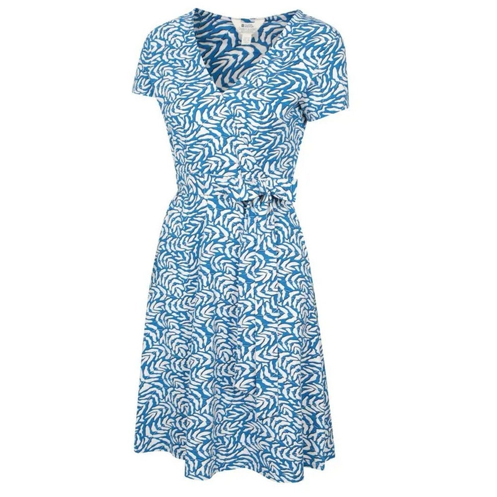 Bright Blue - Side - Mountain Warehouse Womens-Ladies Santorini UV Jersey Wrap Dress