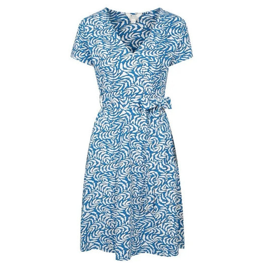 Bright Blue - Front - Mountain Warehouse Womens-Ladies Santorini UV Jersey Wrap Dress