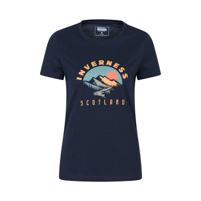 Navy - Front - Mountain Warehouse Womens-Ladies Scotland Printed T-Shirt