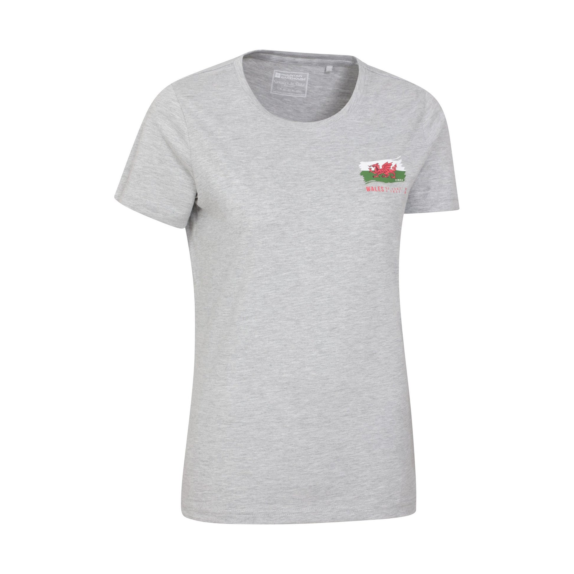 Grey - Side - Mountain Warehouse Womens-Ladies Wales T-Shirt