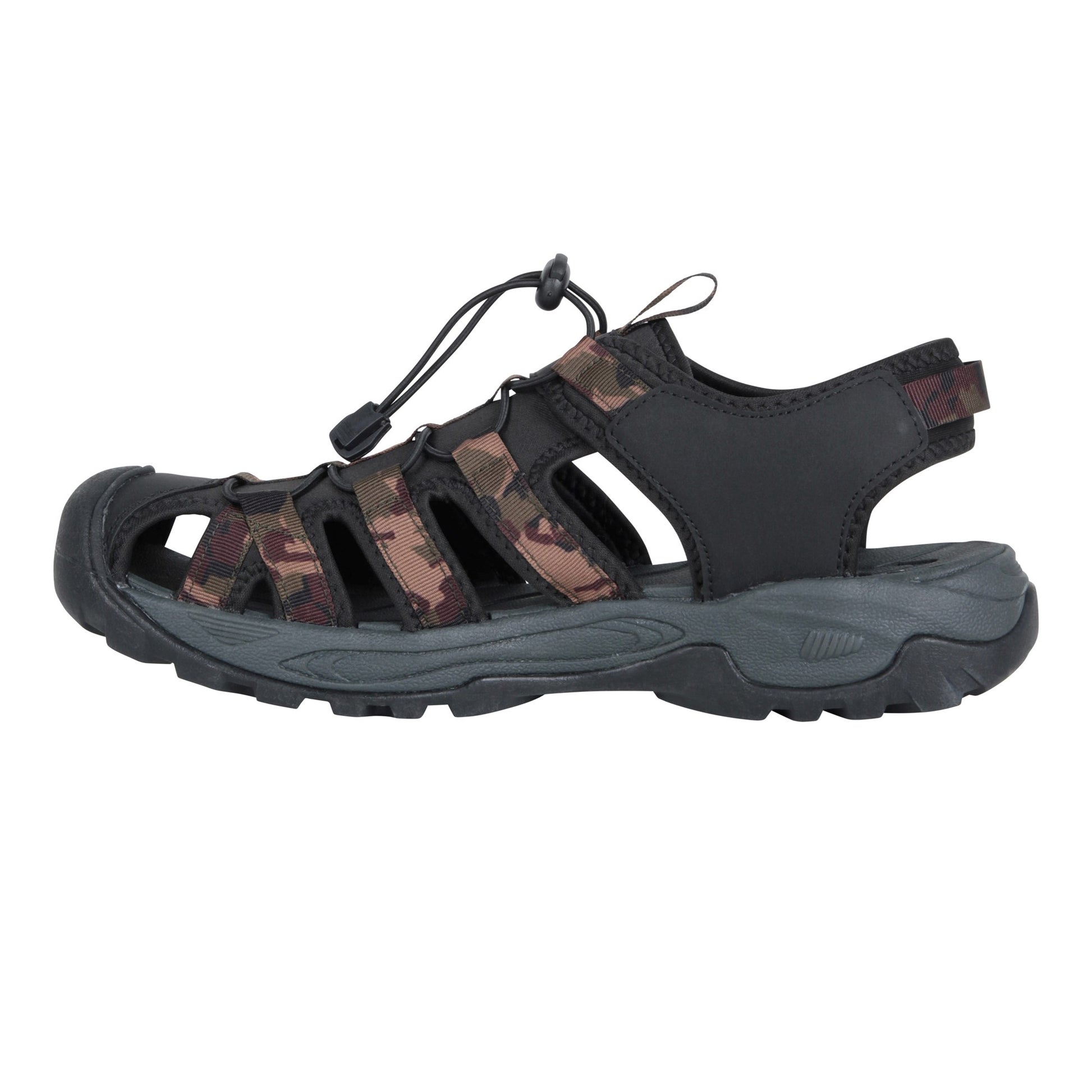 Khaki - Side - Mountain Warehouse Mens Crete Camo Sandals