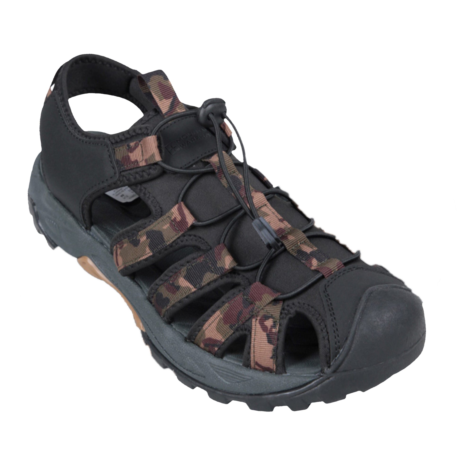 Khaki - Front - Mountain Warehouse Mens Crete Camo Sandals