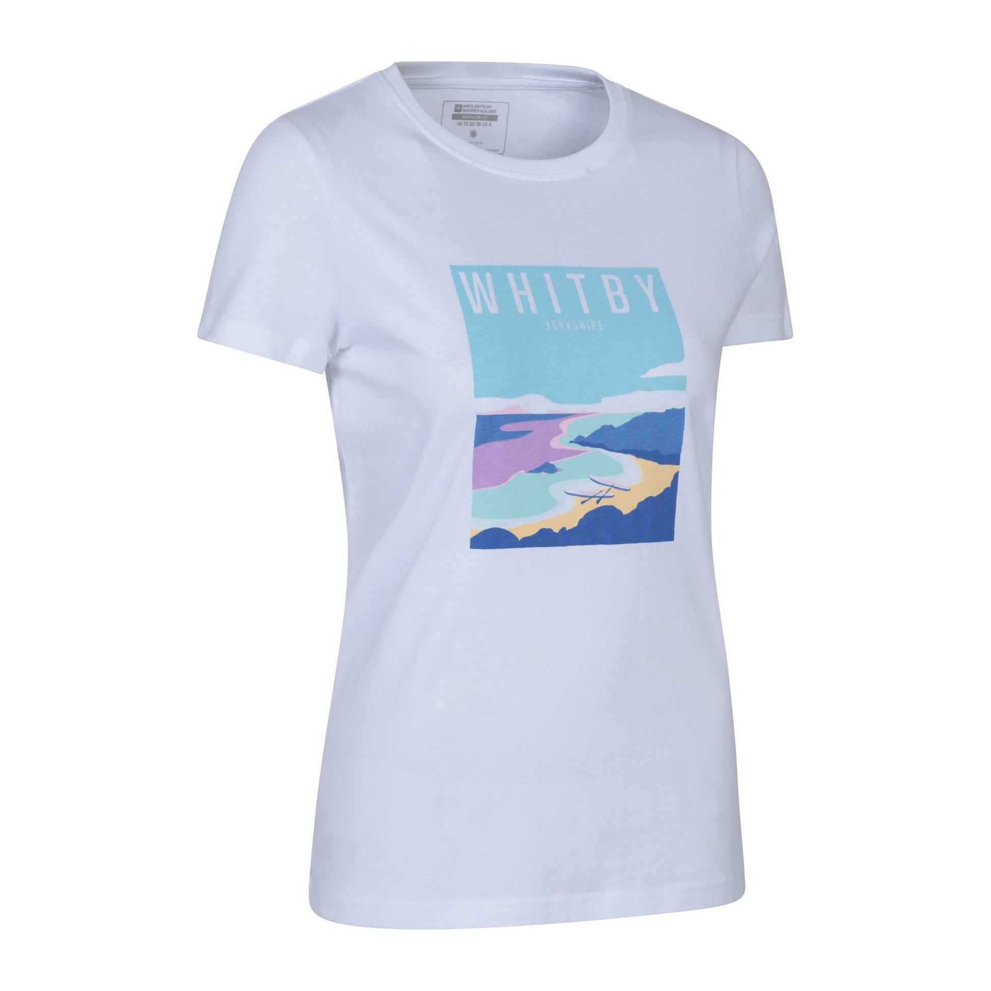 White - Side - Mountain Warehouse Womens-Ladies Whitby T-Shirt