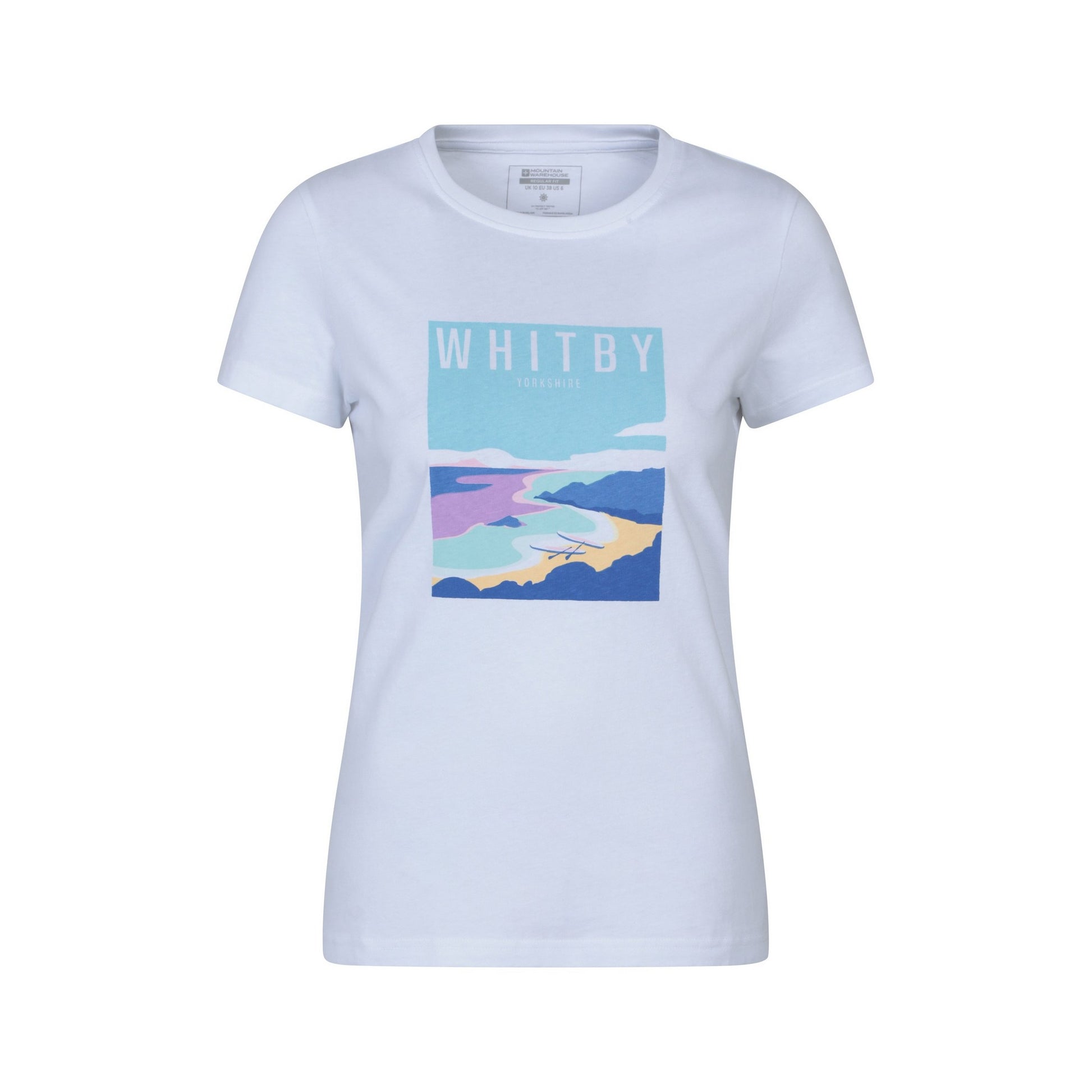 White - Front - Mountain Warehouse Womens-Ladies Whitby T-Shirt