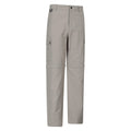 Beige - Side - Mountain Warehouse Mens Rydal Zip-Off Hiking Trousers