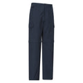 Navy - Side - Mountain Warehouse Mens Rydal Zip-Off Hiking Trousers