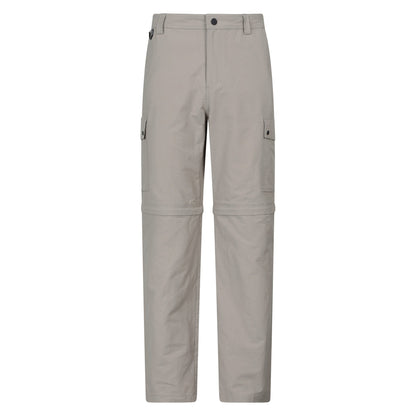 Beige - Front - Mountain Warehouse Mens Rydal Zip-Off Hiking Trousers