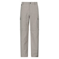 Beige - Front - Mountain Warehouse Mens Rydal Zip-Off Hiking Trousers